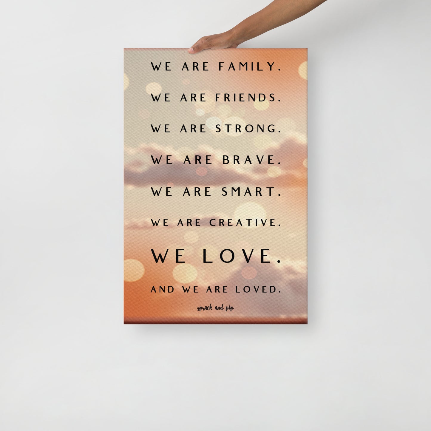 The Sprack & Pip Creed Slim Canvas Print