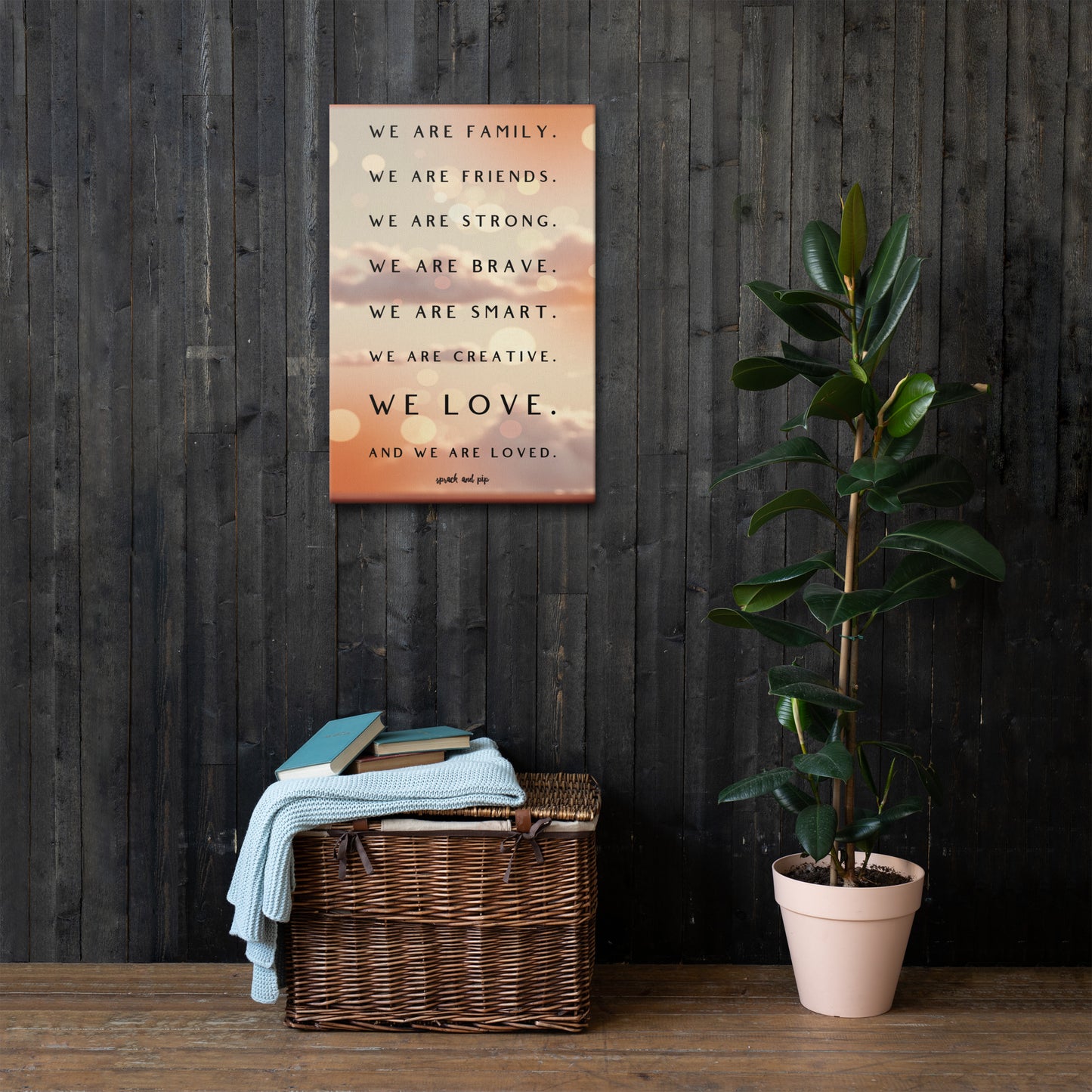 The Sprack & Pip Creed Slim Canvas Print