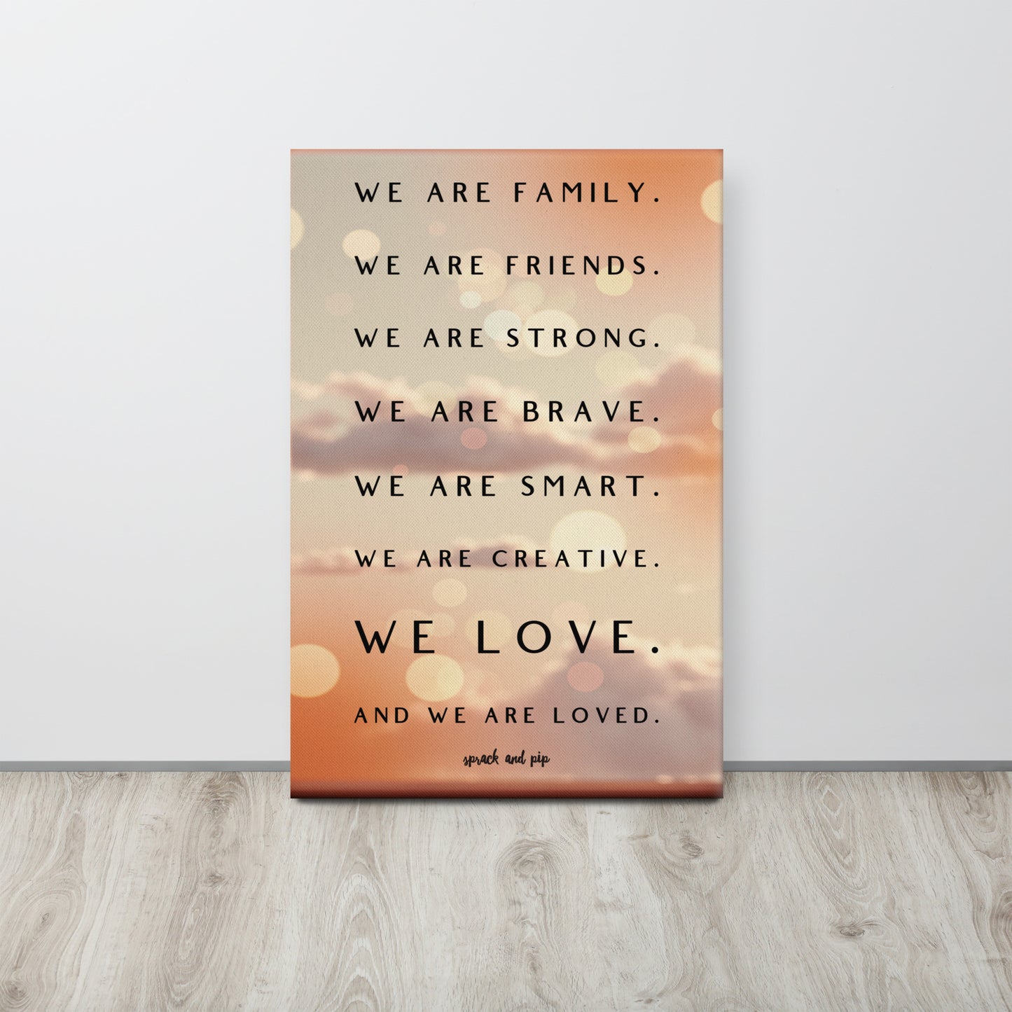 The Sprack & Pip Creed Slim Canvas Print