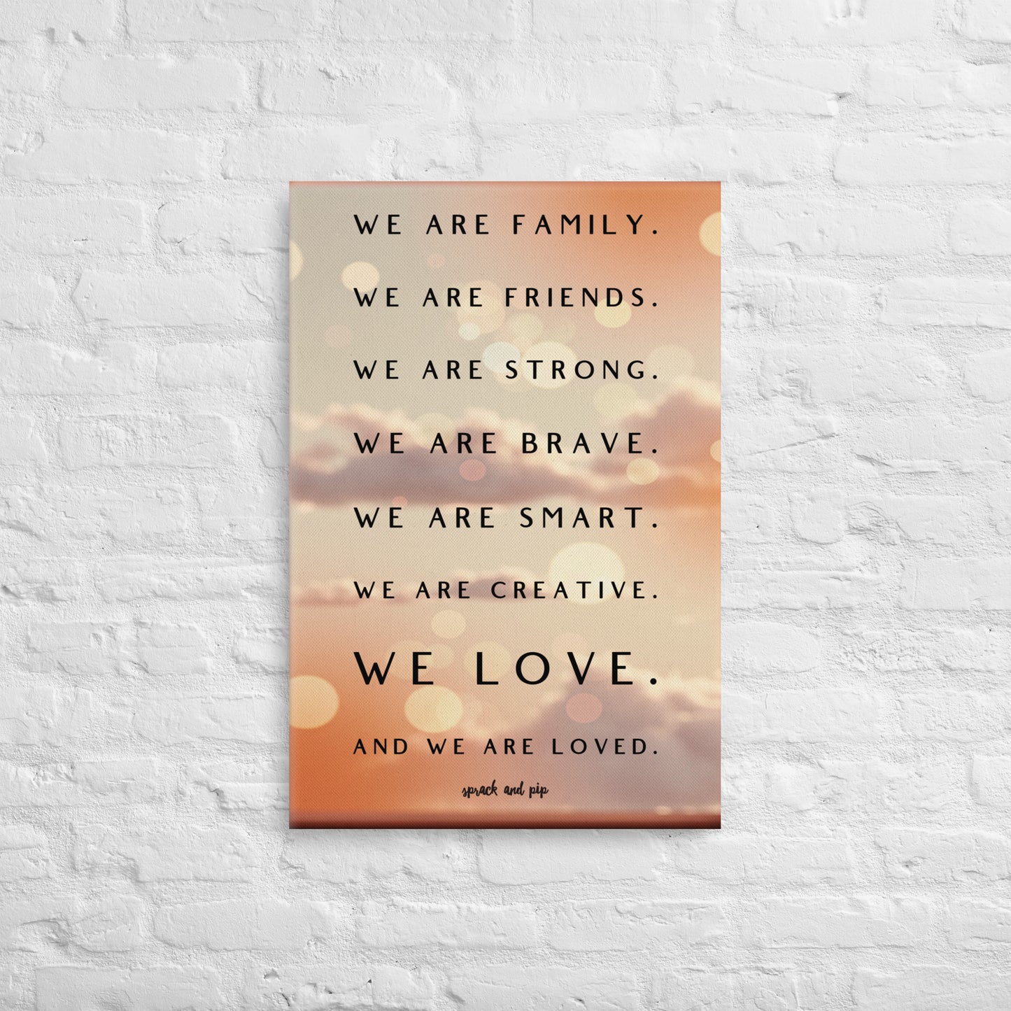 The Sprack & Pip Creed Slim Canvas Print